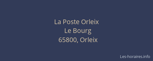 La Poste Orleix