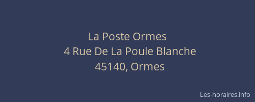 La Poste Ormes
