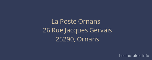 La Poste Ornans