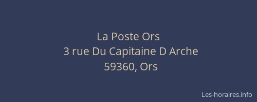 La Poste Ors