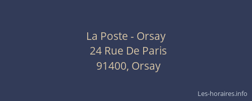 La Poste - Orsay