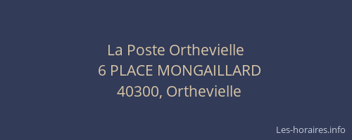La Poste Orthevielle