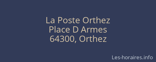 La Poste Orthez