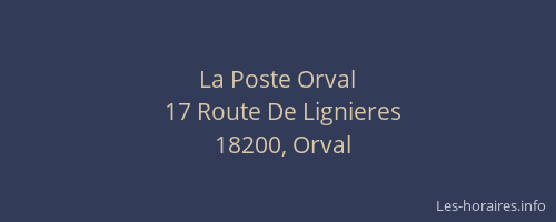 La Poste Orval