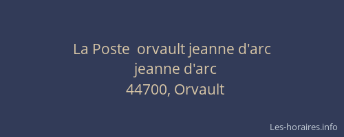 La Poste  orvault jeanne d'arc