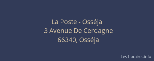 La Poste - Oss&eacute;ja