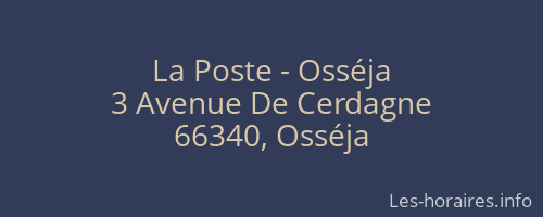 La Poste - Osséja