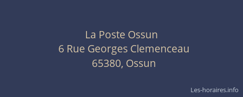 La Poste Ossun