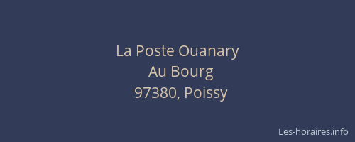 La Poste Ouanary