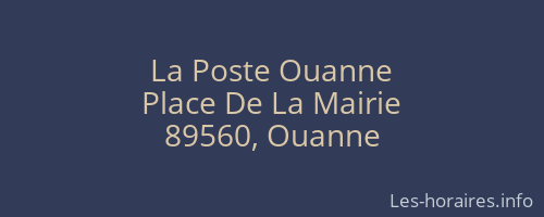 La Poste Ouanne