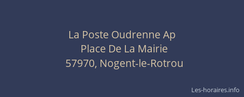 La Poste Oudrenne Ap