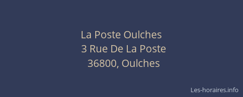 La Poste Oulches