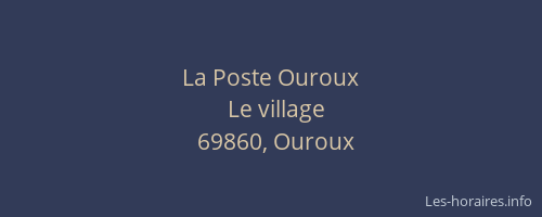 La Poste Ouroux
