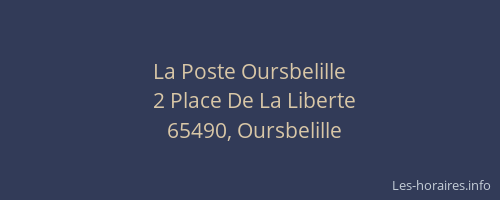 La Poste Oursbelille
