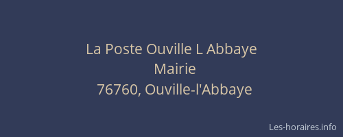 La Poste Ouville L Abbaye