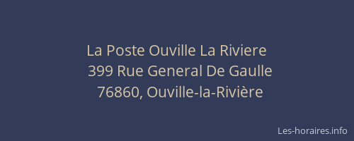 La Poste Ouville La Riviere