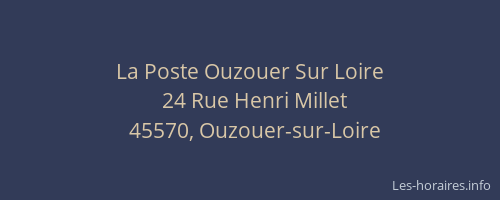 La Poste Ouzouer Sur Loire