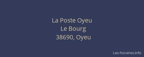 La Poste Oyeu