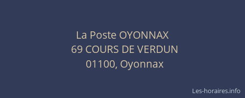 La Poste OYONNAX