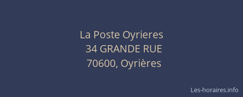 La Poste Oyrieres