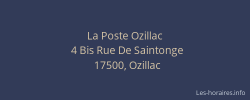 La Poste Ozillac