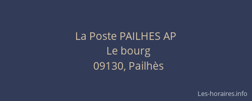 La Poste PAILHES AP