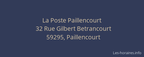 La Poste Paillencourt