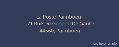 La Poste Paimboeuf