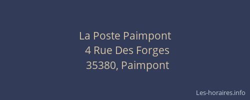 La Poste Paimpont
