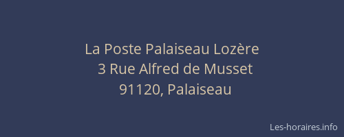La Poste Palaiseau Lozère