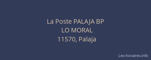 La Poste PALAJA BP