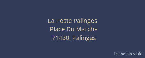 La Poste Palinges