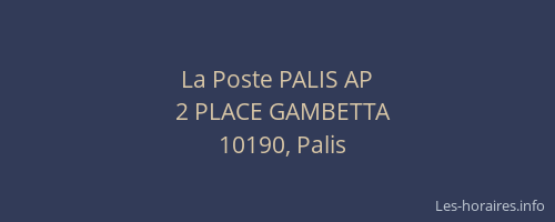 La Poste PALIS AP