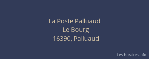 La Poste Palluaud