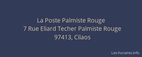La Poste Palmiste Rouge