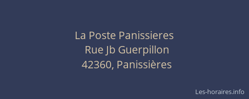 La Poste Panissieres