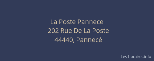 La Poste Pannece