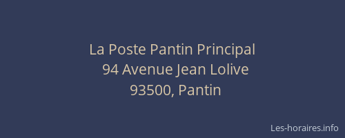 La Poste Pantin Principal