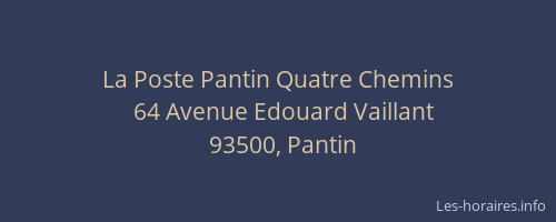 La Poste Pantin Quatre Chemins
