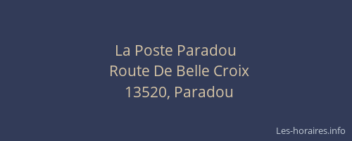 La Poste Paradou