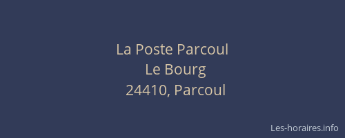 La Poste Parcoul