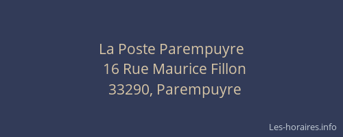 La Poste Parempuyre