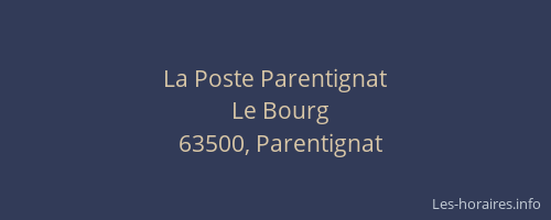 La Poste Parentignat