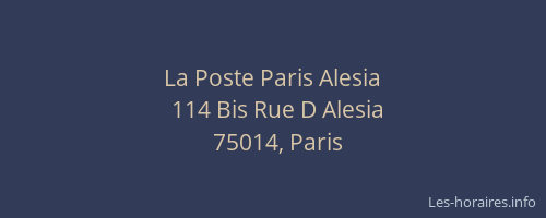 La Poste Paris Alesia