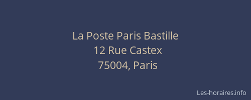 La Poste Paris Bastille