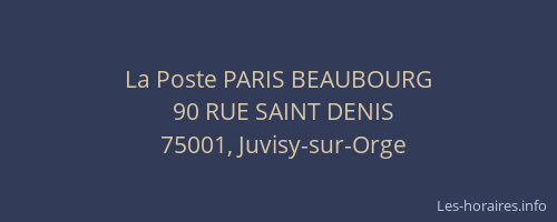 La Poste PARIS BEAUBOURG