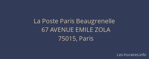 La Poste Paris Beaugrenelle