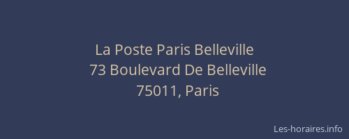 La Poste Paris Belleville