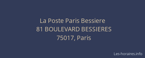 La Poste Paris Bessiere