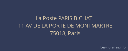 La Poste PARIS BICHAT